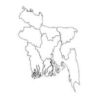 bangladesh carta geografica con amministrativo divisioni. vettore