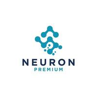 neuro tecnologia logo design vettore illustrazione