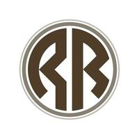 monogramma cerchio logo nastro stile design modello. rr iniziale lettera. vettore