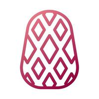 uovo icona pendenza bianca rosso colore Pasqua simbolo illustrazione. vettore