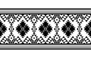azteco senza soluzione di continuità modello. tappeto tessile Stampa struttura tribale disegno, geometrico simboli per logo, carte, tessuto decorativo lavori. tradizionale Stampa vettore illustrazione. su nero e bianca sfondo.