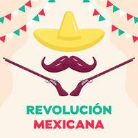 rivoluzione mexicana illustrazione design vettore concetto