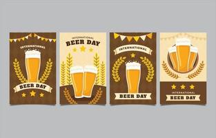 pacchetto di carte per la giornata internazionale della birra vettore