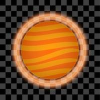 pianeta arancione oggetto eps vettore spazio planetario cerchio modificabile