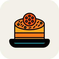 oreo torta di formaggio vettore icona design