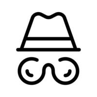 incognito icona vettore simbolo design illustrazione