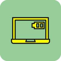 il computer portatile ricarica vettore icona design