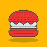 Manzo hamburger vettore icona design
