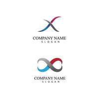 x lettera logo modello vettoriale icona illustrazione design