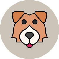 Shetland cane da pastore vettore icona