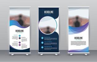 set di roll up aziendale. design in piedi. modello di banner vettore