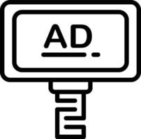 icona della linea per la pubblicità vettore