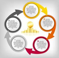 illustrazione vettoriale del modello di business infografica