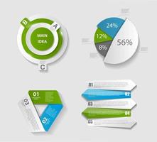 raccolta di modelli di infografica per illustrazione vettoriale aziendale