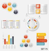 raccolta di modelli di infografica per illustrazione vettoriale aziendale