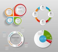 raccolta di modelli di infografica per illustrazione vettoriale aziendale