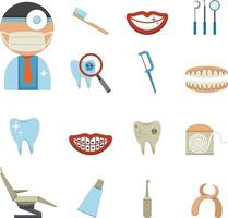 set di icone dentali vettore
