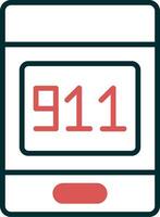 911 chiamata vettore icona