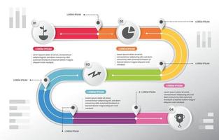 infografica timeline aziendale vettore