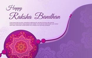 elemento raksha bandhan in sfondo viola vettore