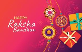 felice celebrazione indiana raksha bandhan concept vettore