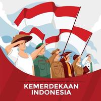 hari kemerdekaan republik indonesia significa giorno dell'indipendenza dell'indonesia vettore