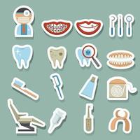 set di icone dentali vettore