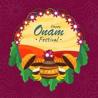 concetto di festival onam vettore