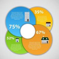 illustrazione vettoriale del modello di business infografica