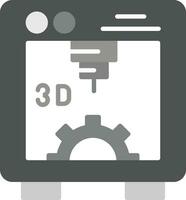 Icona del vettore della stampante 3D