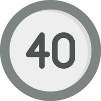 40 velocità limite vettore icona