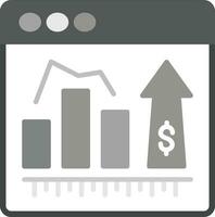 in linea statistica vettore icona