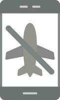 aereo modalità non attivo vettore icona