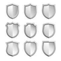 pacchetto di icone vettoriali gratis distintivi di scudo di ferro