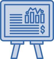 grafico presentazione vettore icona
