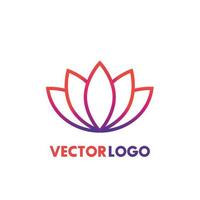 logo vettoriale di loto su bianco