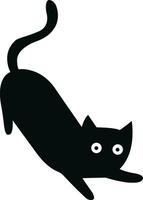 gatto icona nel piatto di moda stile. isolato su trasparente sfondo. gatto silhouette cartello simbolo. mobile concetto e ragnatela design. Casa animali simbolo logo vettore grafica