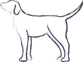 illustrazione vettoriale disegnata a mano di cane