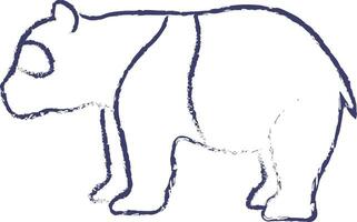 panda mano disegnato vettore illustrazione