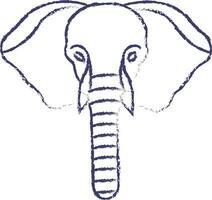 elefante viso mano disegnato vettore illustrazione