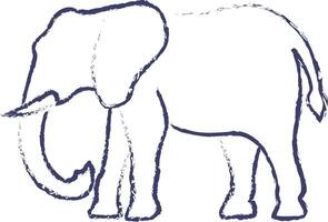 illustrazione vettoriale disegnato a mano di elefante