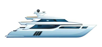 motoscafo vettore illustrazione. yacht isolato su bianca sfondo