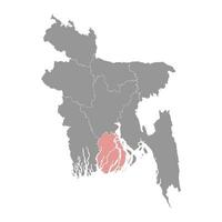 barisal divisione carta geografica, amministrativo divisione di bangladesh. vettore
