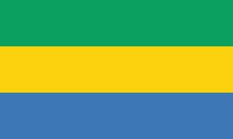 piatto illustrazione di Gabon bandiera. Gabon bandiera design. vettore