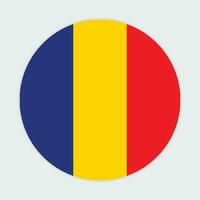 Romania bandiera vettore icona design. Romania cerchio bandiera. il giro di Romania bandiera.