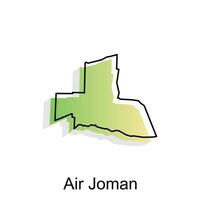 carta geografica città di aria joman logo vettore design. astratto, disegni concetto, loghi, logotipo elemento per modello.
