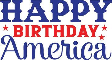 contento compleanno America vettore