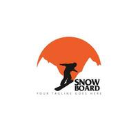 Snowboard logo vettore