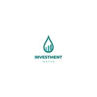 acqua investimento logo design su isolato sfondo, acqua investimento logo semplice minimalista concetto vettore