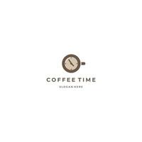 caffè tempo logo icona illustrazione su isolato sfondo vettore